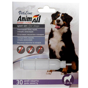 AnimAll Spot-on краплі від бліх та кліщів для собак вагою від 30 до 40 кг