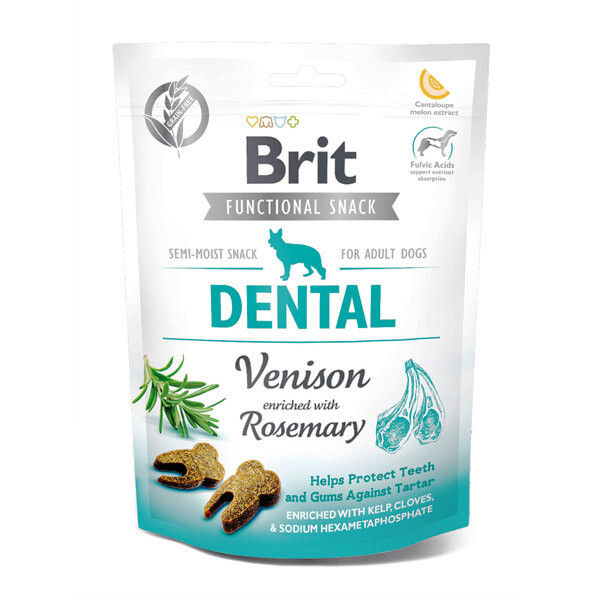 Brit Care Dental ласощі для захисту зубів і ясен (оленина і розмарин) 150 г