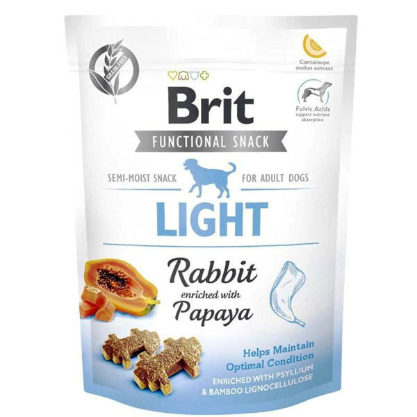 Brit Care Light ласощі для підтримання оптимальної ваги у собак (кролик і папая) 150 г