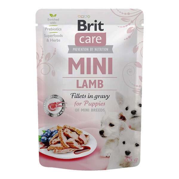 Вологий корм Brit Care Mini для цуценят (ягня) 85 г