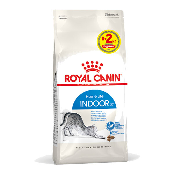 Royal Canin Indoor Сухий корм для хатніх котів 8+2 кг
