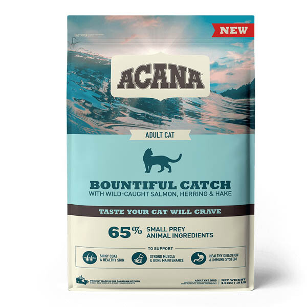 Acana Bountiful Catch Cat Сухий корм для дорослих котів (лосось, оселедець та форель) 4.5 кг