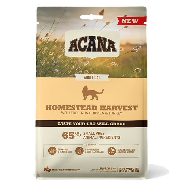 Acana Homestead Harvest Cat Сухий корм для дорослих котів  340 г