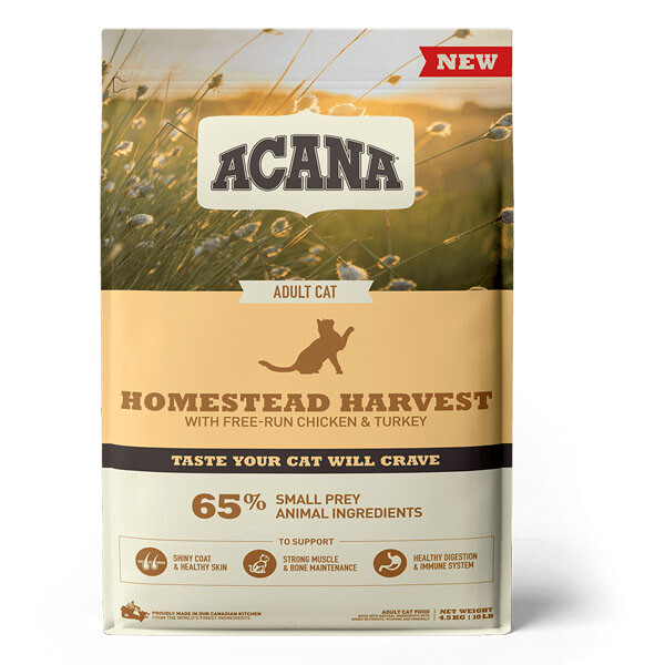 Acana Homestead Harvest Cat Сухий корм для дорослих котів  4.5 кг