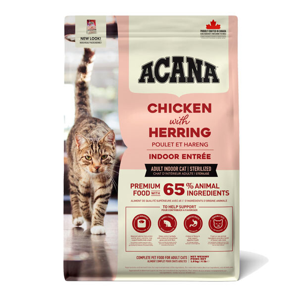 Acana Indoor Entree Cat Сухий корм для хатніх котів (курча, індичка та кролик) 1.8 кг