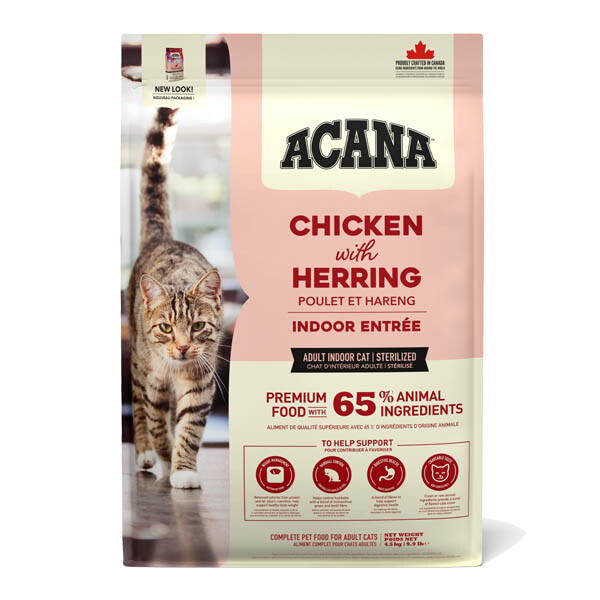 Acana Indoor Entree Cat Сухий корм для хатніх котів (курча, індичка та кролик) 4.5 кг