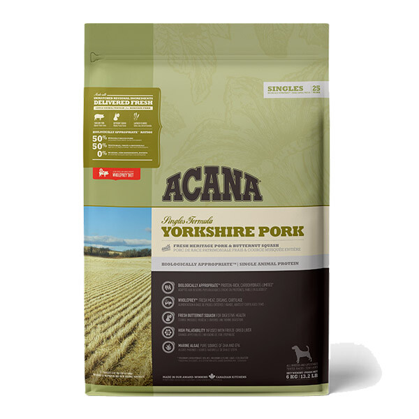 Acana Yorkshire Pork Сухий корм для всіх порід та стадій життя 6 кг