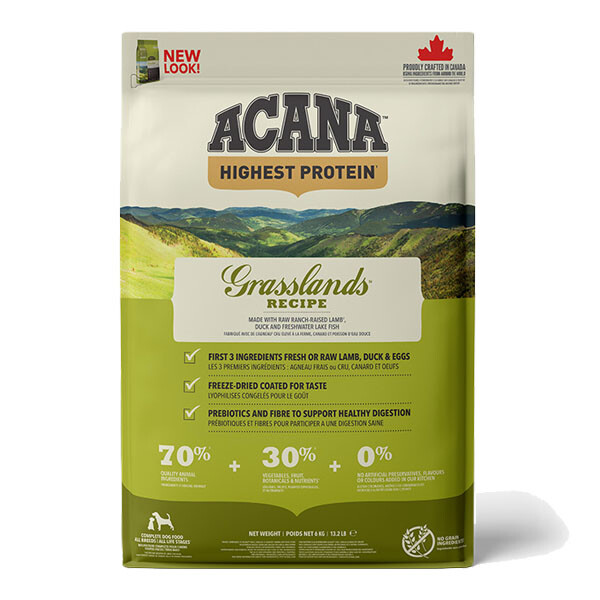 Acana Grasslands Dog Сухий корм для собак всіх порід та стадій життя 6 кг