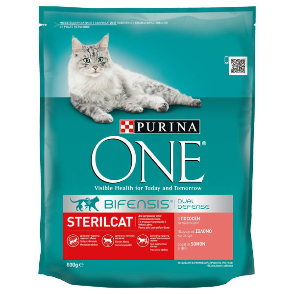 PURINA ONE STERILCAT Сухий корм (лосось та пшениця) 800 г