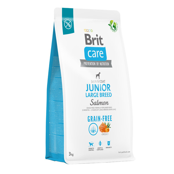 Сухий беззерновий корм Brit Care GF Junior Large Breed для собак великих порід (лосось) 3 кг
