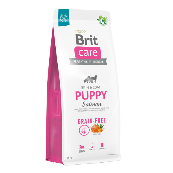 Сухий беззерновий корм Brit Care GF Puppy для цуценят (лосось) 12 кг