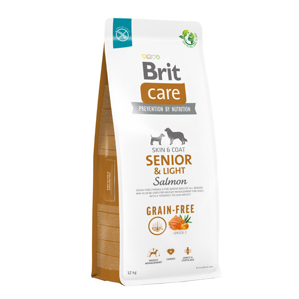 Сухий беззерновий корм Brit Care Dog GF Senior для старіючих собак (лосось) 12 кг