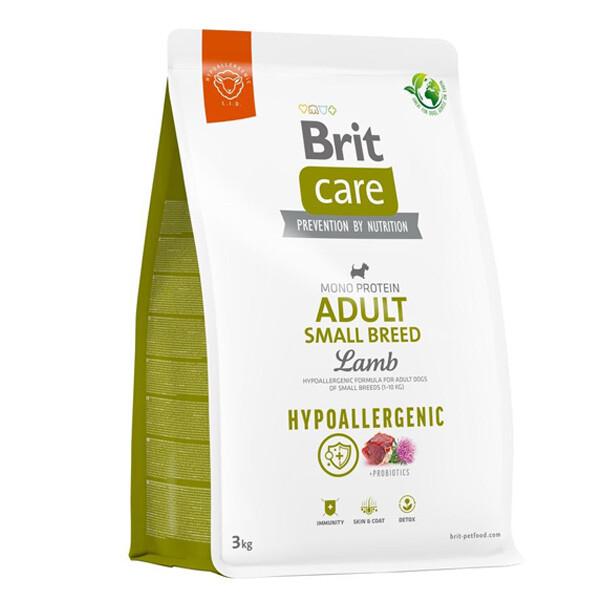 Сухий гіпоалергенний корм Brit Care Dog Hypoallergenic для собак малих порід (ягня) 3 кг