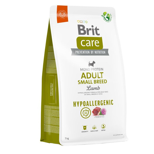 Сухий гіпоалергенний корм Brit Care Dog Hypoallergenic для собак малих порід (ягня) 7 кг