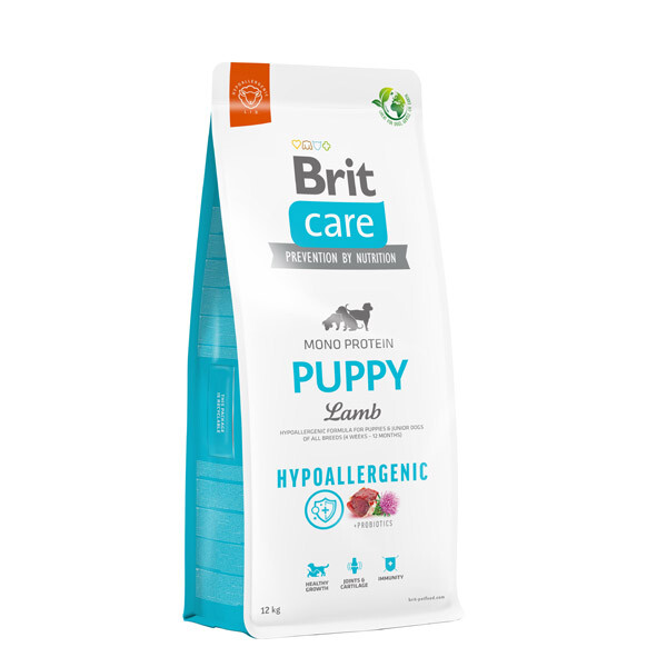 Сухий гіпоалергенний корм Brit Care Hypoallergenic Puppy для цуценят (ягня) 12 кг
