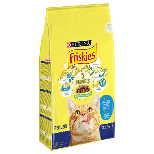 Friskies Sterilized Сухий корм (лосось та овочі) 10 кг