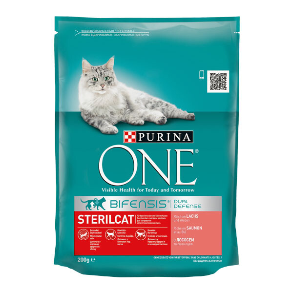 PURINA ONE STERILCAT Сухий корм (лосось та пшениця) 200 г