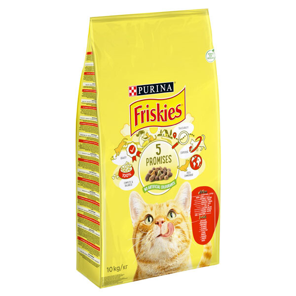 Friskies Сухий корм (яловичина, курка та овочі)  10 кг