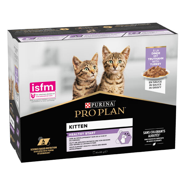 Purina Pro Plan Kitten набір вологого корму для кошенят (індичка) 10x85 г