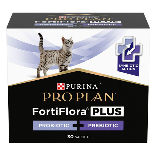 FortiFlora Plus пробіотик з пребіотиком для дорослих котів та кошенят 30х1.5 г