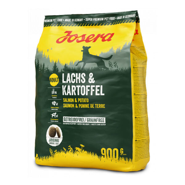 Сухий беззерновий корм Josera Lachs&Kartoffel для дорослих собак (лосось та картопля) 900 г