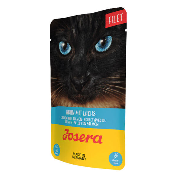 Вологий беззерновий корм Josera Filet зі шматочками курятини з лососем 70 г