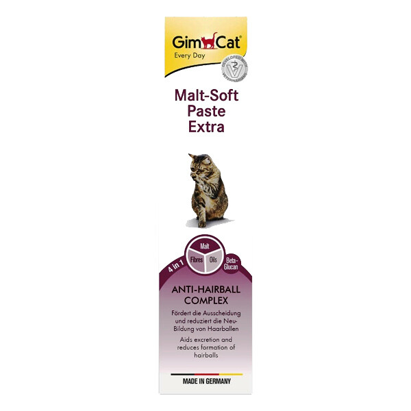 GimCat Every Day Malt-Soft Paste Extra для котів для виведення шерсті зі шлунка 200 г