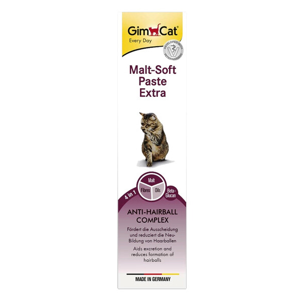 GimCat Every Day Malt-Soft Paste Extra для котів для виведення шерсті зі шлунка 100 г