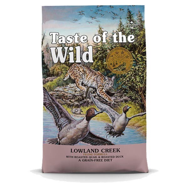 Taste of the Wild Lowland Creek сухий беззерновий корм для котів та кошенят з перепілкою та качкою 2 кг