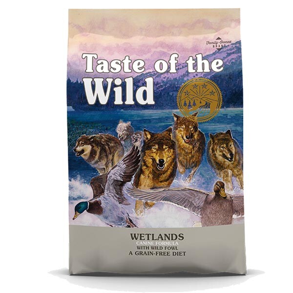 Taste of the Wild Wetlands сухий беззерновий корм для дорослих собак з качкою та перепілками 5.6 кг