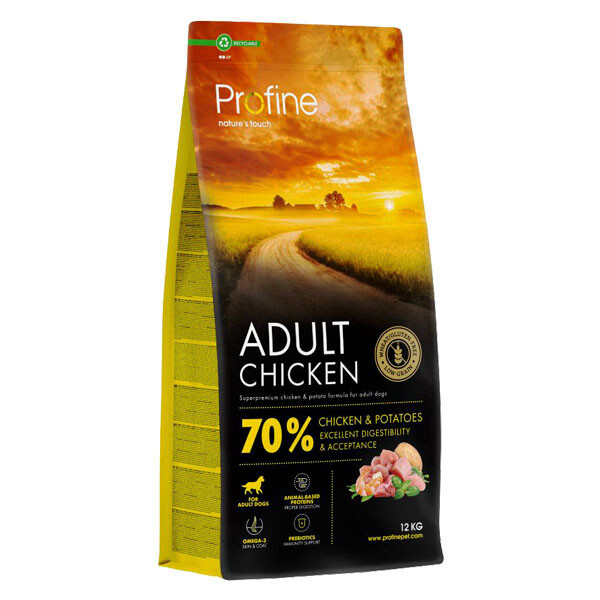 Profine Chicken Сухий корм для дорослих собак всіх собак (курка і картопля) 12 кг
