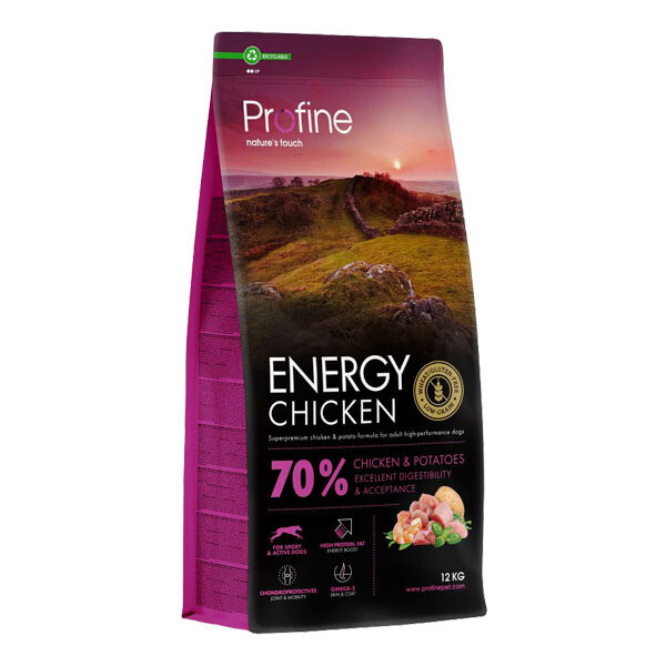 Profine Energy Chicken сухий корм для активних собак (курка і картопля) 12 кг