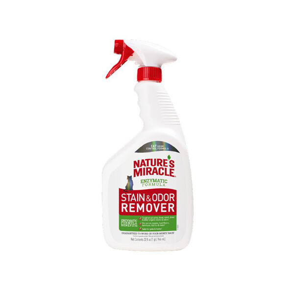 8in1 Nature’s Miracle Cat Stain & Odor Remover Spray спрей для усунення плям та запахів від котів 946 мл