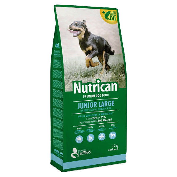 Nutrican Junior Large сухий корм для цуценят великих порід (курка) 15 кг