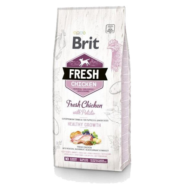 Brit Fresh Chicken & Potato Puppy сухий корм для цуценят та молодих собак з куркою та картоплею 12 кг