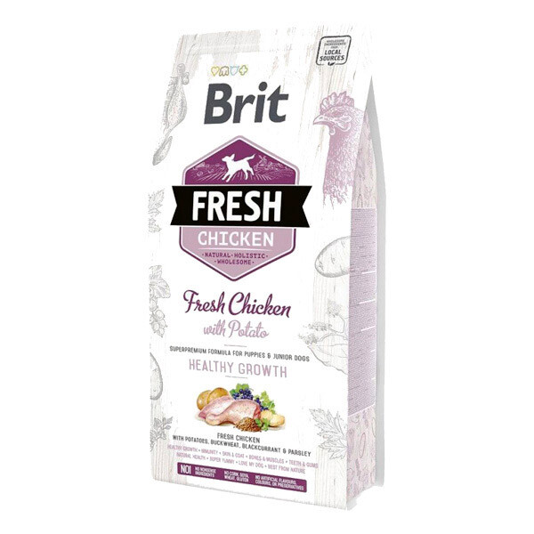 Brit Fresh Chicken & Potato Puppy сухий корм для цуценят та молодих собак з куркою та картоплею 2.5 кг