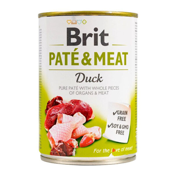 Brit Care Pate & Meat вологий корм з качкою для дорослих собак 400 г