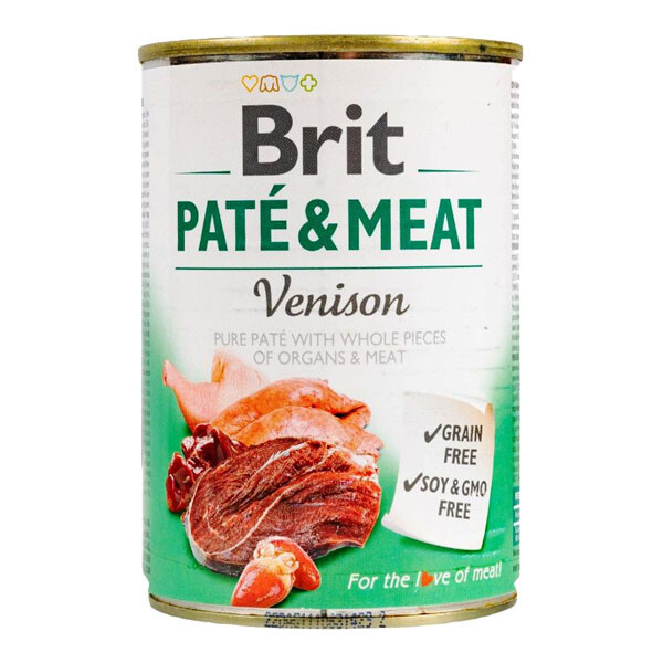Brit Care Pate & Meat вологий корм з олениною для дорослих собак 400 г