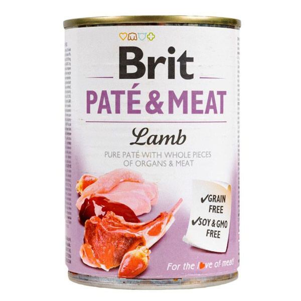 Brit Care Pate & Meat вологий корм з ягням для дорослих собак 400 г
