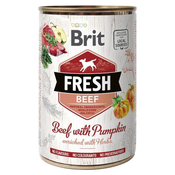 Brit Fresh Beef & Pumpkin Adult вологий корм для дорослих собак з яловичиною і гарбузом 400 г