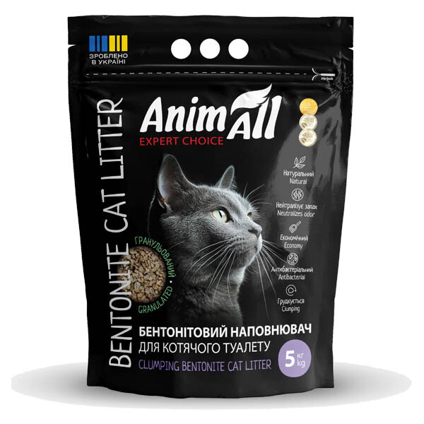 AnimAll бентонітовий наповнювач для котячого туалету  5 кг 