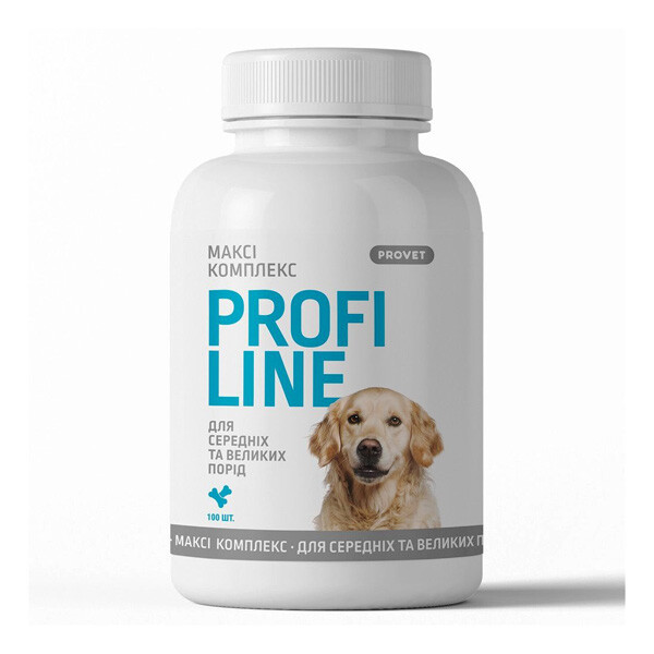 PROVET Profiline Вітаміни для собак середніх та великих порід для опорно-рухового апарату 100 шт.