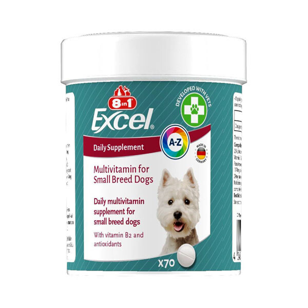 8in1 Excel Multi Vitamin Small Breed мультивітаміни для собак дрібних порід 70 шт