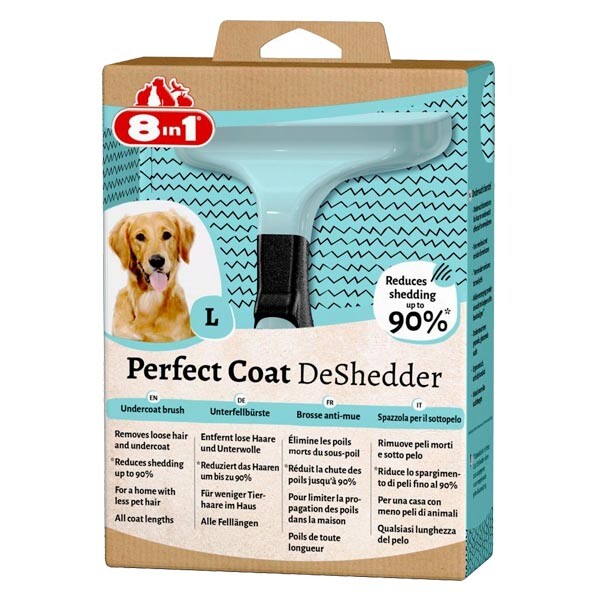 8in1 Perfect Coat дешеддер для вичісування собак L 10 см 1 шт