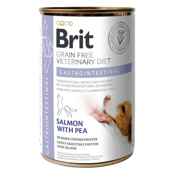Brit Grain Free VD Gastrointestinal вологий корм для дорослих собак при шлунково-кишкових розладах (лосось та горох) 400 г