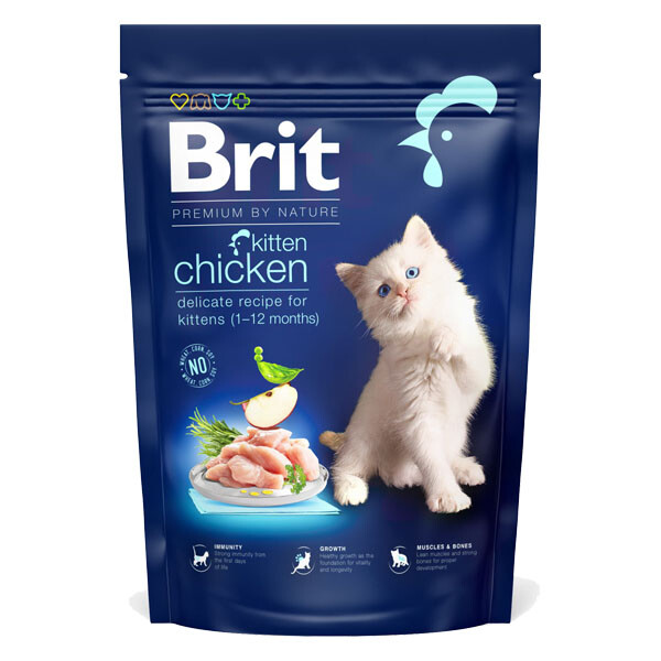 Brit Premium by Nature Kitten Chicken Сухий корм для кошенят (курка) 800 г