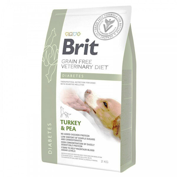 Brit Grain Free VD Diabetes сухий корм для дорослих собак з цукровим діабетом (ягня та зелений горошок) 2 кг