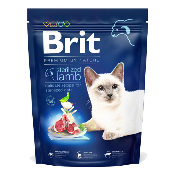 Brit Premium Cat Sterilised Lamb Сухий корм для стерилізованих котів (ягня) 300 г