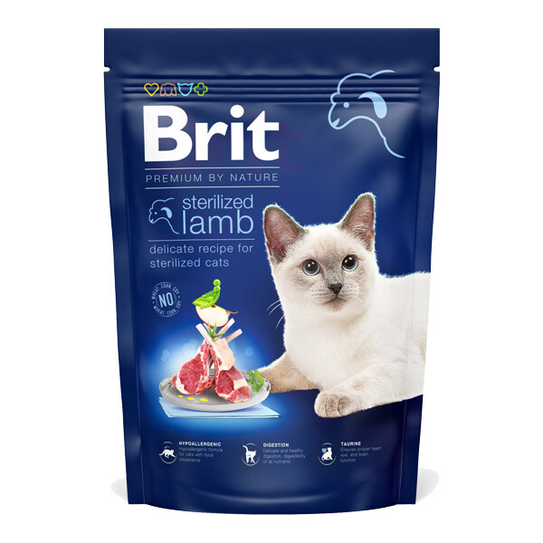 Brit Premium Cat Sterilised Lamb Сухий корм для стерилізованих котів (ягня) 800 г