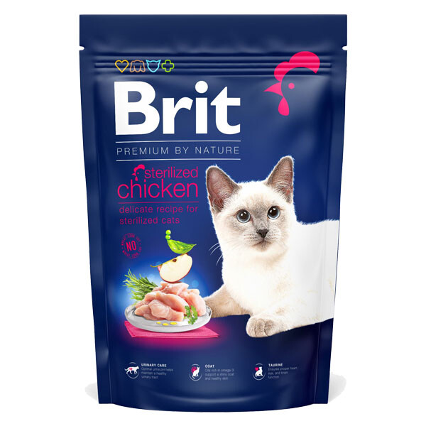 Brit Premium Cat Sterilised Chicken Сухий корм для стерилізованих котів (курка) 1.5 кг